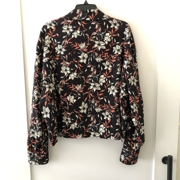 Rag & Bone Fall Floral Cropped Linen Jacket XL - Picture 8 of 15